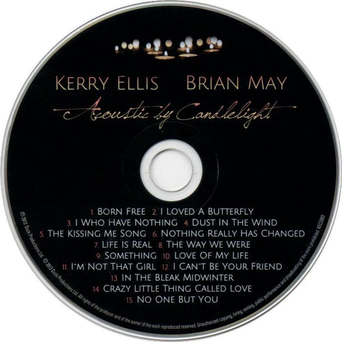 Kerry Ellis 'Acoustic By Candlelight' UK CD disc