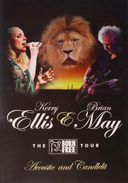 Brian May & Kerry Ellis 'Born Free' 2013 tour programme front sleeve