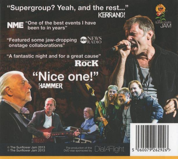 Various Artists 'The Sunflower Superjam' UK double DVD back sleeve