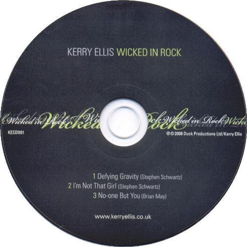Kerry Ellis 'Wicked In Rock' UK CD disc