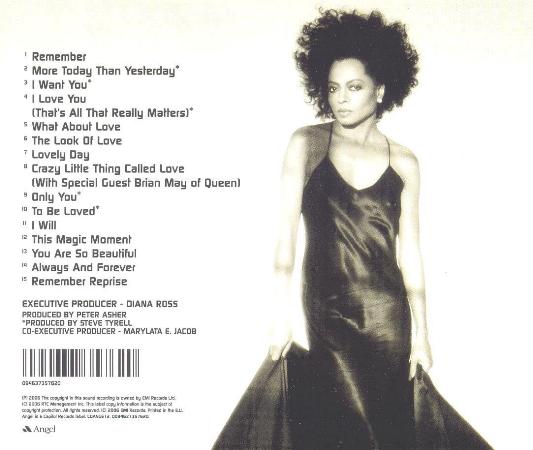 Diana Ross 'I Love You' UK CD back sleeve