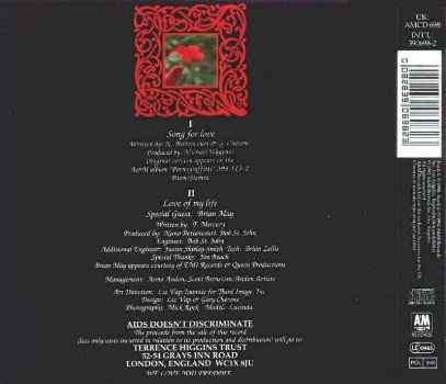 Extreme 'Song For Love' UK CD back sleeve
