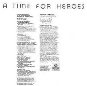 Meat Loaf 'A Time For Heroes' US 12" inner sleeve
