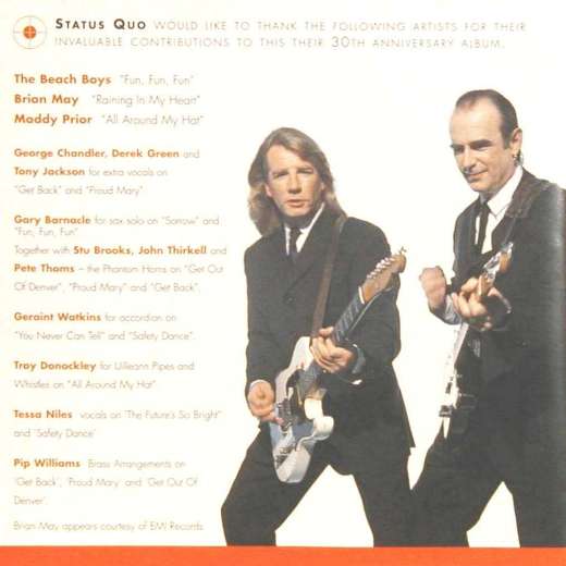 Status Quo 'Don't Stop' UK CD booklet back sleeve