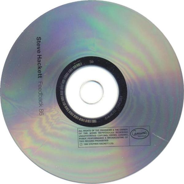 Steve Hackett 'Feedback '86' UK CD disc