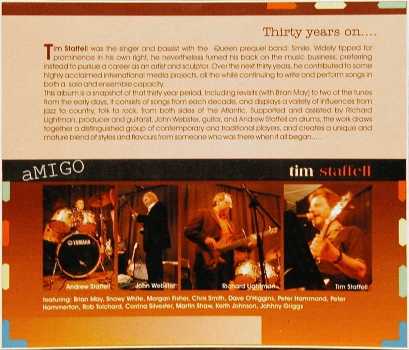 Tim Staffell 'Amigo' UK CD back sleeve