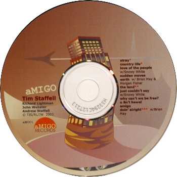 Tim Staffell 'Amigo' UK CD disc