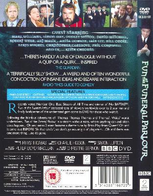 'Fun At The Funeral Parlour' UK DVD back sleeve