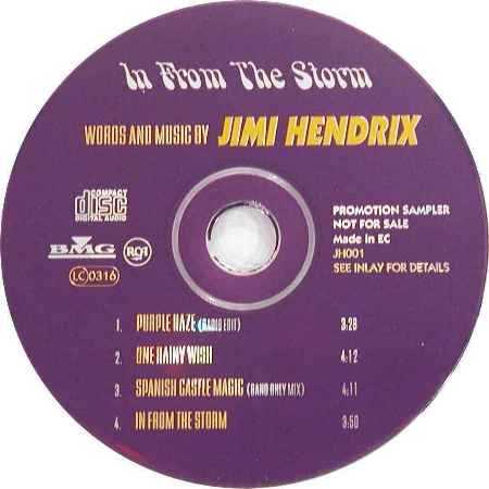 Various Artists 'In from The Storm' CD promo sampler disc