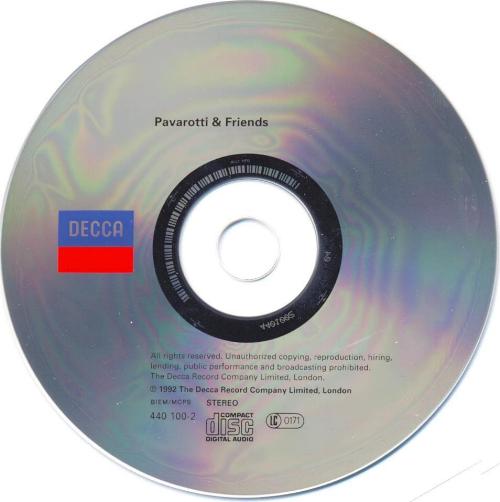 Various Artists 'Pavarotti & Friends' UK CD disc