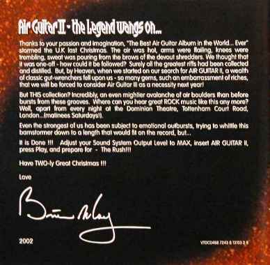 Various Artists 'The Best Air Guitar Album In The World II' UK CD booklet back sleeve