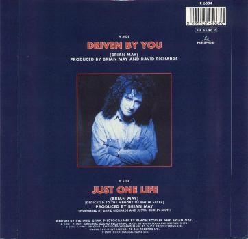 Brian May 'Driven By You' UK 7" back sleeve