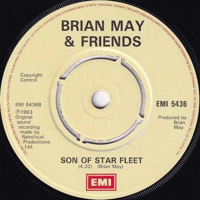 Brian May 'Starfleet' UK 7" label