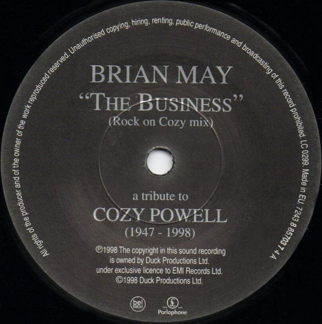 Brian May 'The Business' UK 7" label