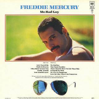 Freddie Mercury 'Mr Bad Guy' UK LP back sleeve