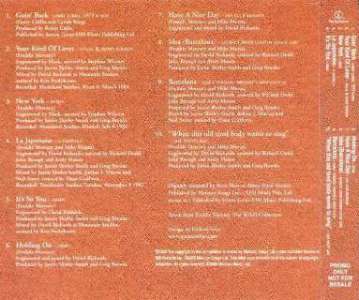 Freddie Mercury 'Rarities Sampler' UK CD promo back sleeve