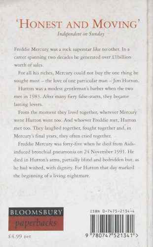 Freddie Mercury 'Mercury And Me' back sleeve