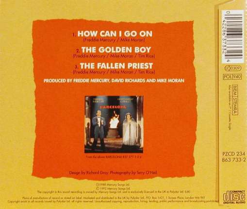 Freddie Mercury 'How Can I Go On' UK CD back sleeve
