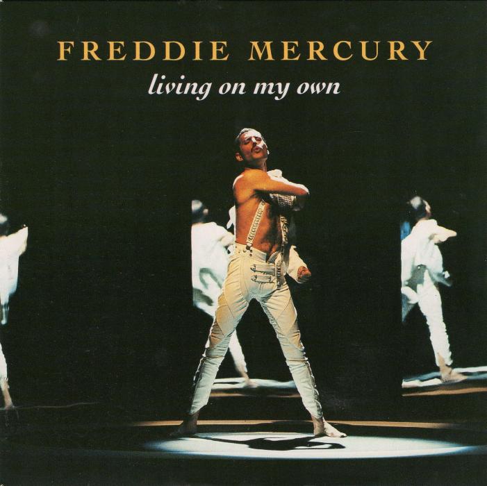Freddie Mercury 'Living On My Own' UK 7" front sleeve