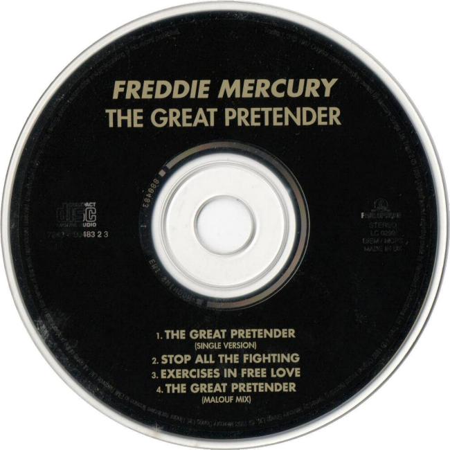 Freddie Mercury 'The Great Pretender' UK CD disc