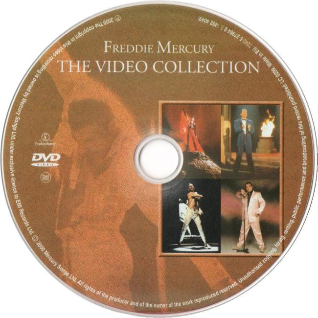 Freddie Mercury 'The Video Collection' UK DVD disc