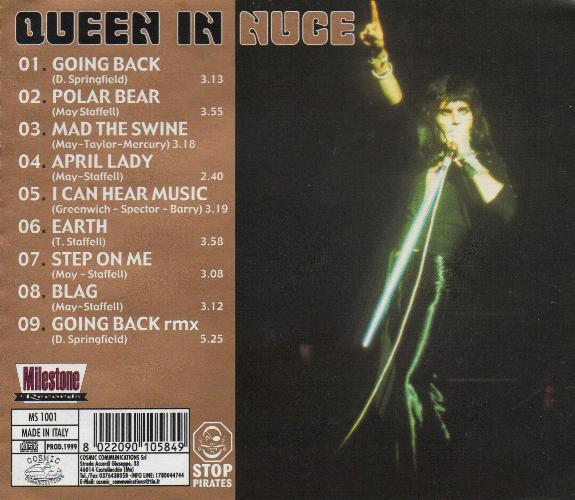 'Queen In Nuce' 1999 CD back sleeve