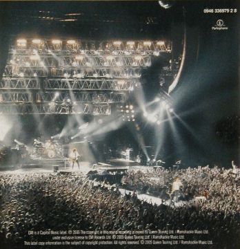 Queen + Paul Rodgers 'Return Of The Champions' UK CD booklet back sleeve