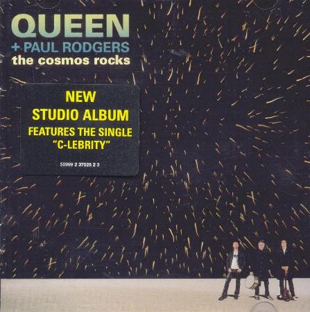 Queen + Paul Rodgers 'The Cosmos Rocks' UK CD front sleeve with sticker