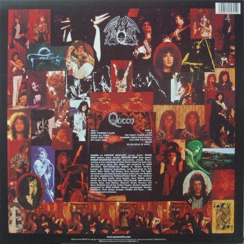Queen 'Queen' UK 2009 LP back sleeve