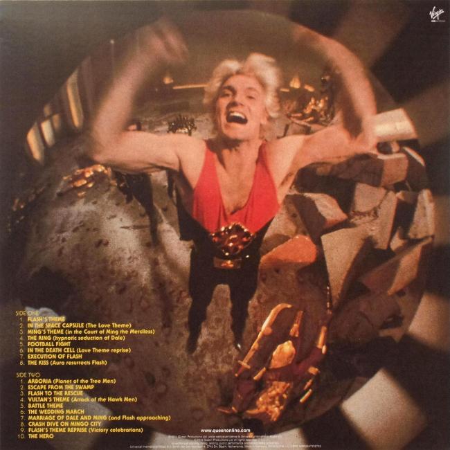 Queen 'Flash Gordon' 2015 'The Studio Collection' LP back sleeve