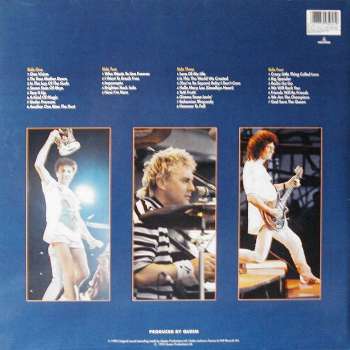 Queen 'Live At Wembley 1986' UK LP back sleeve