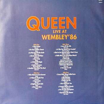 Queen 'Live At Wembley 1986' UK LP 1 inner sleeve