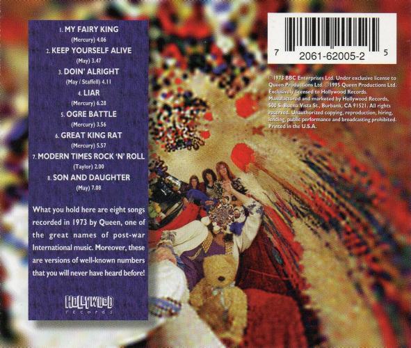 Queen 'Queen At The BBC' US CD back sleeve