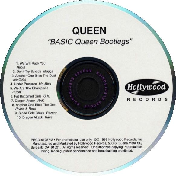 Queen 'Basic Queen Bootlegs' US CD promo disc