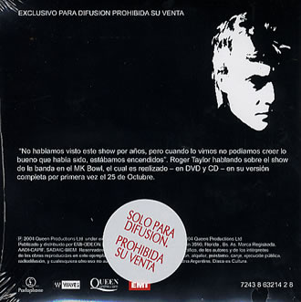 Argentina promo CD back sleeve