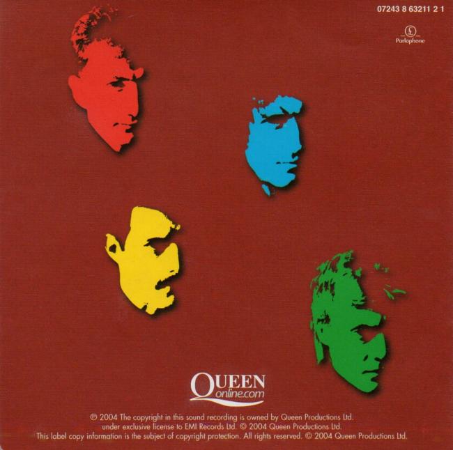 Queen 'Queen On Fire - Live At The Bowl' UK CD booklet back sleeve