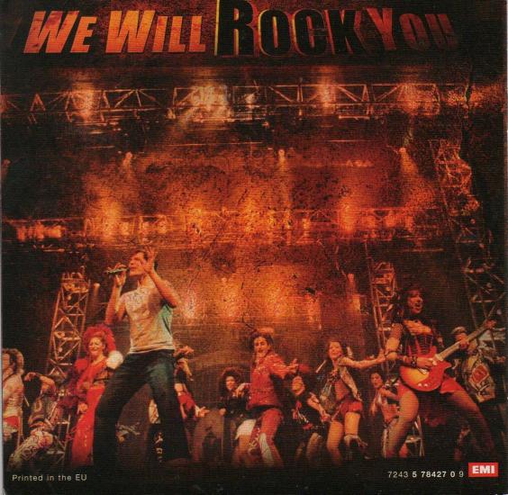 'We Will Rock You' musical Spanish cast album CD booklet back sleeve