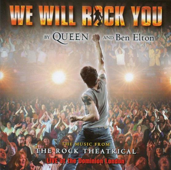 'We Will Rock You' musical UK cast album reissue CD front sleeve