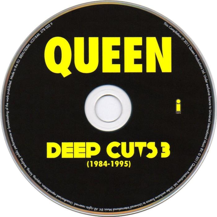 Queen 'Deep Cuts 3' UK CD disc