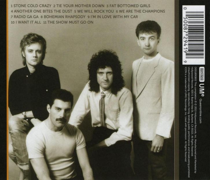 Queen 'Icon' US CD back sleeve