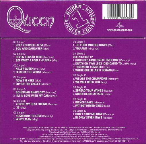Queen 'Singles Collection 1' UK boxed set back
