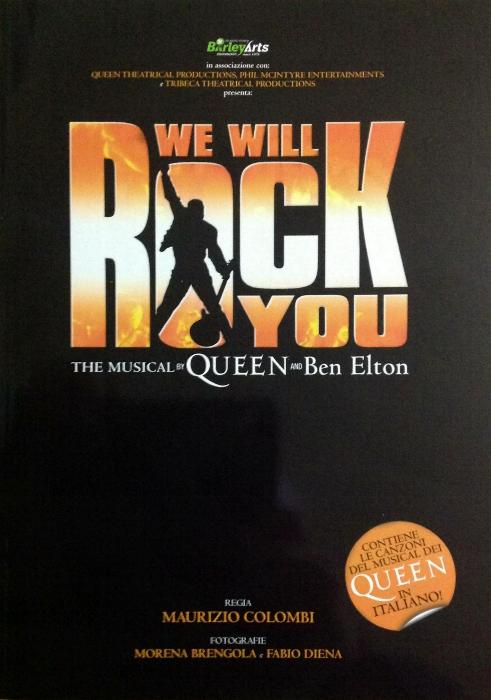 Queen 'We Will Rock You' Italian cast album book front sleeve