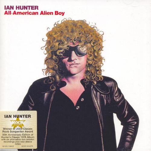 Ian Hunter 'All American Alien Boy' UK CD front sleeve with sticker
