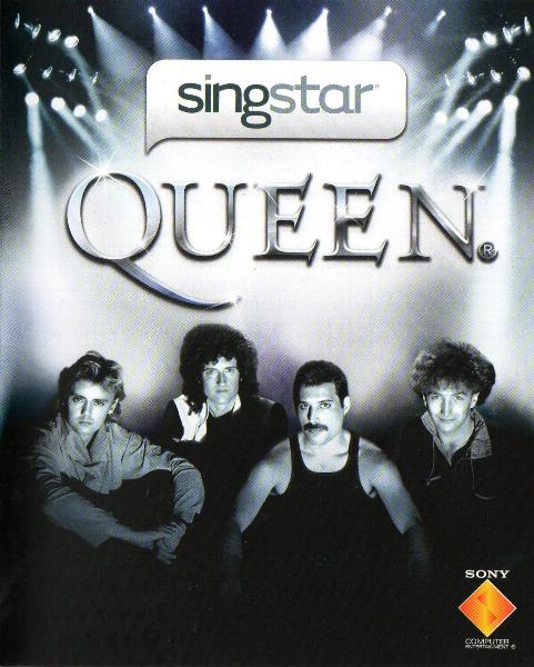 Queen 'Singstar Queen' UK Playstation 3 booklet front sleeve