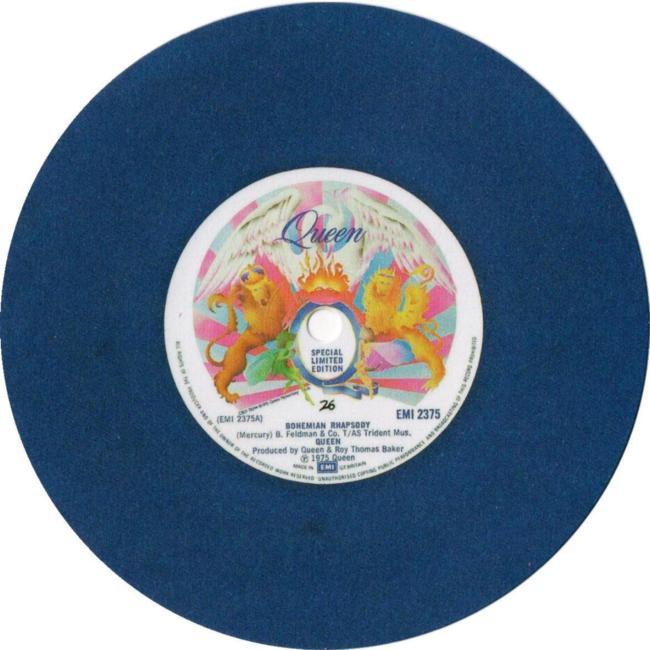 'Bohemian Rhapsody' blue vinyl replica front