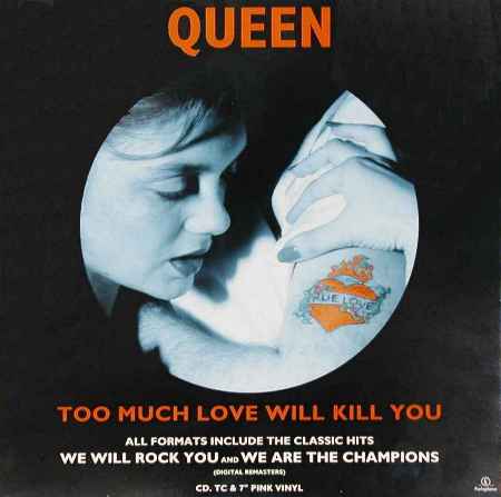 Queen 'Too Much Love Will Kill You' promo flat