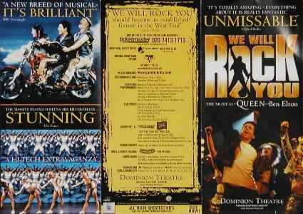 'We Will Rock You' musical flyer 1 front