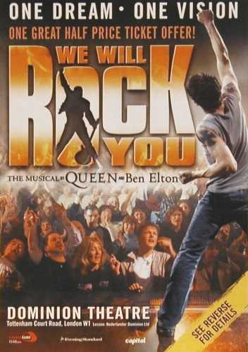 'We Will Rock You' flyer front