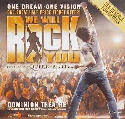 'We Will Rock You' flyer front
