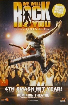'We Will Rock You' musical flyer